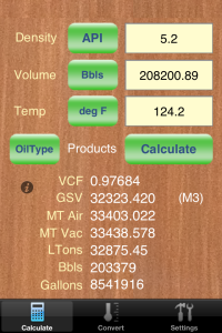 Oilcalcs for iPhone