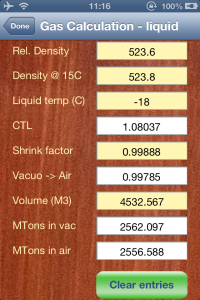 calculation of liquid - LPG /NGL