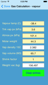 oilcalcs LPG NGL vapor calculation